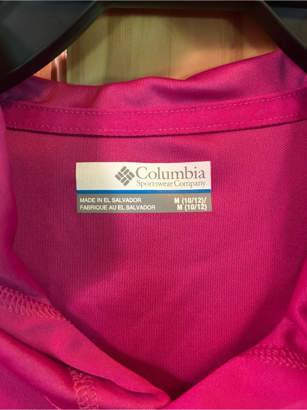 Columbia Kids Hooded Performance Top in Raspberry - Picture 5 of 5